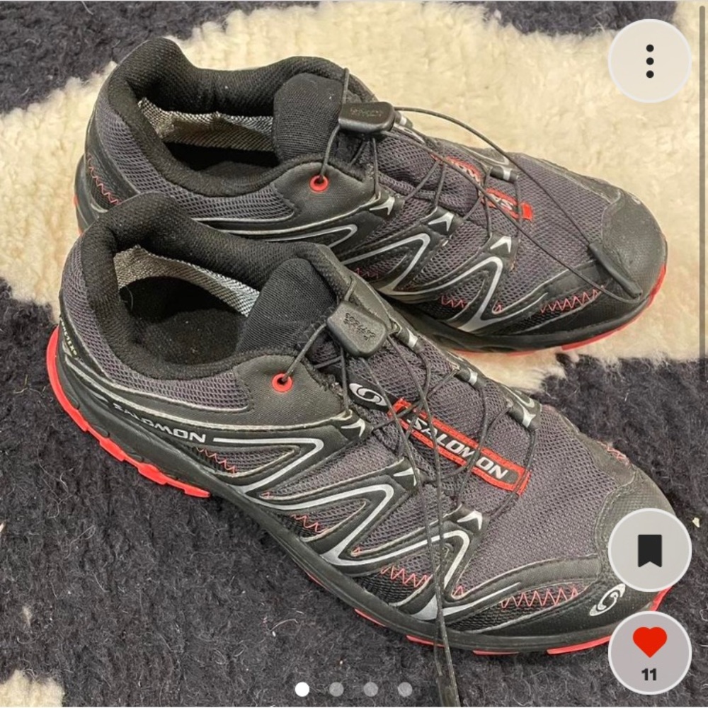 Salomon Trail Blazer 2 GTX Athletic Running Shoe Womens Size 7.5 in black & pink